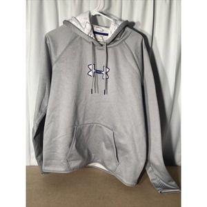 Under Armor Storm 1 Pullover Hoodie w/Thumb Sleeves•Boys XL•Gray•Cold Gear